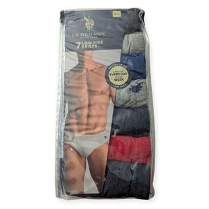 U.S. Polo Assn Mens 5 Pck Underwear Low Rise Briefs with Contour Pouch XL New